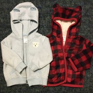 Bundle of 2 baby hoodies 12m